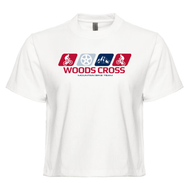 4 Logo White Ladies Heavyweight Boxy Tee  Thumbnail